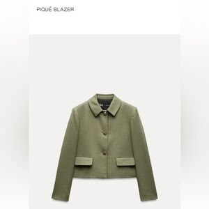 Zara Olive Green Women's Blazer
